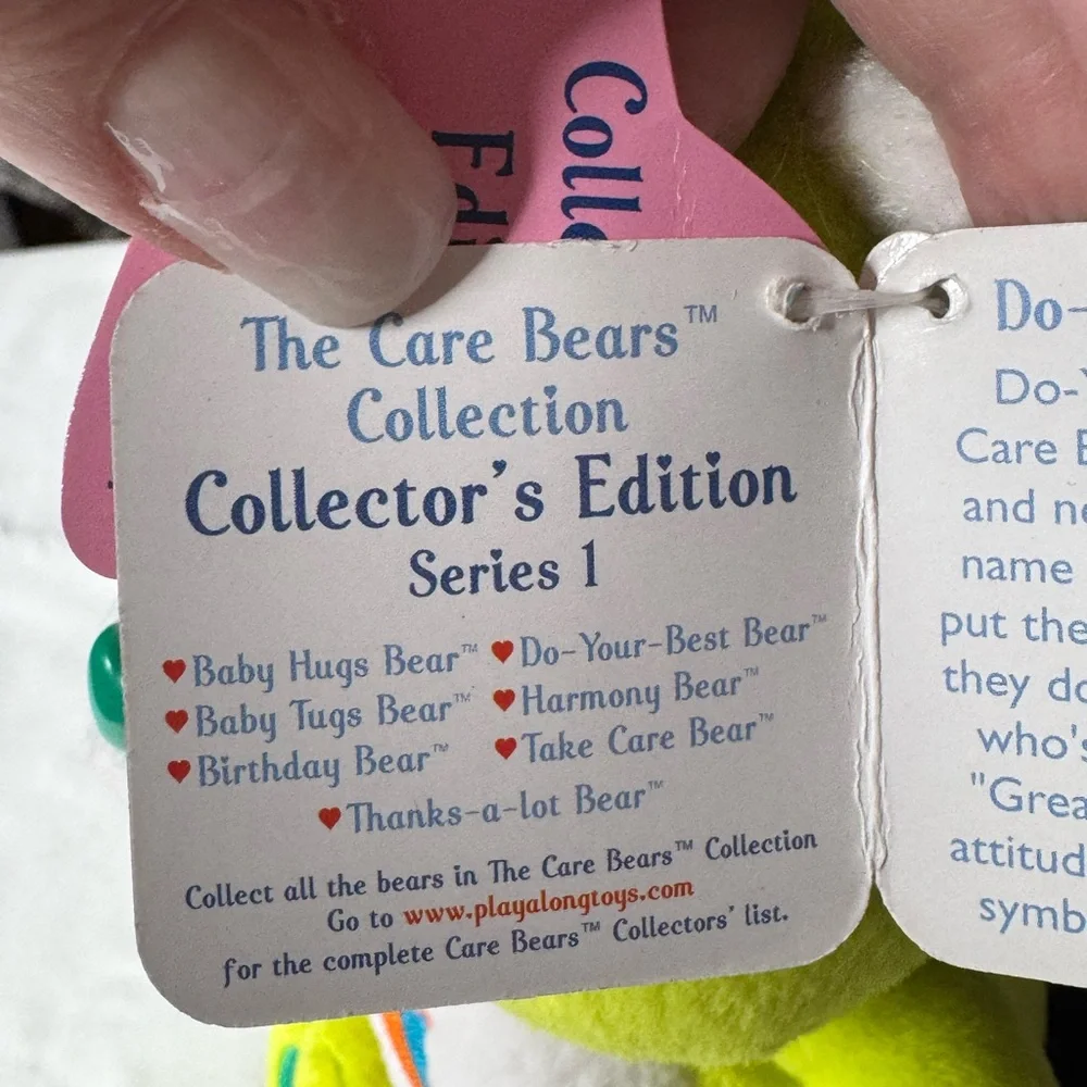 Care Bears Do Your Best Bear  NWT Collector’s Edition Series 1 Green Kite Toy